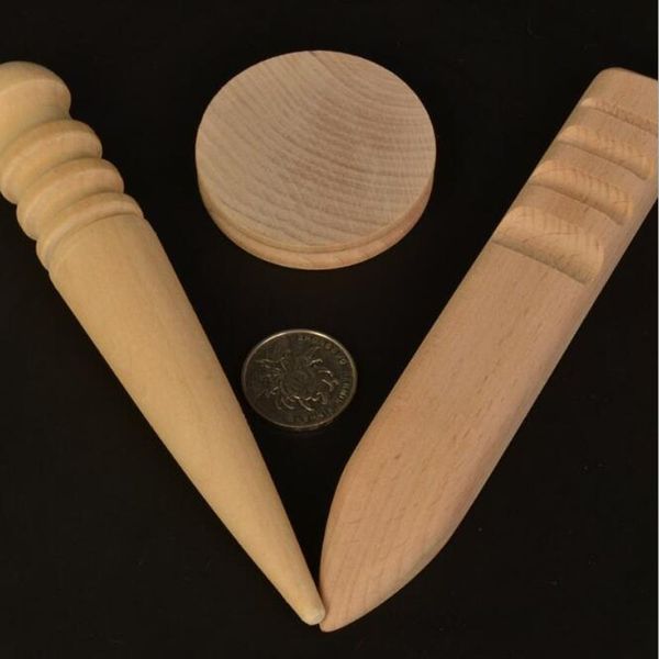 

wood slicker leather leathercraft solid wood round burnishing edge for polished edge leather craft working tool qw9647