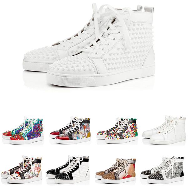 

новые дизайнерские кроссовки red bottom shoe low cut шипованные шипы роскошные туфли для мужчин и женщин обувь для вечеринок свадебные хруст, Black