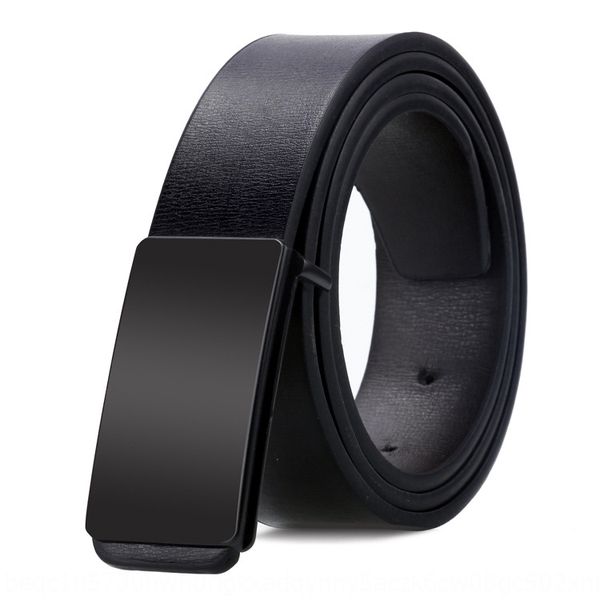 

smooth buckle men's student leisure belt super-fiber and trousers imitation leather white-collar youth trousers belt pinduoduo, Black;brown