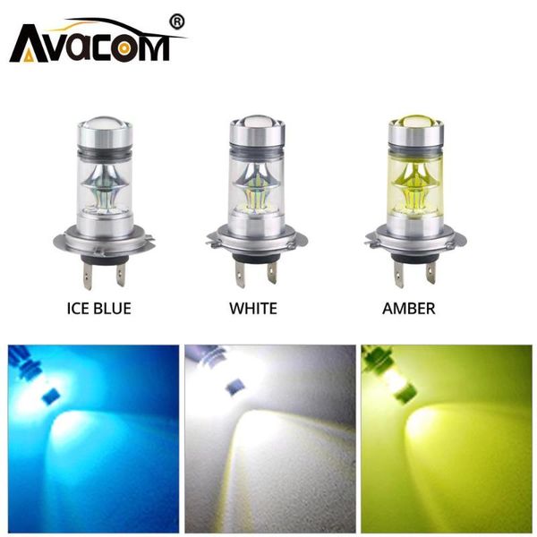 

avacom 2 pcs led h7 h11 h3 car fog lights 12v 1200lm 9005/hb3 9006/hb4 h8 h1 psx24w 24v auto fog lamp daytime running lights