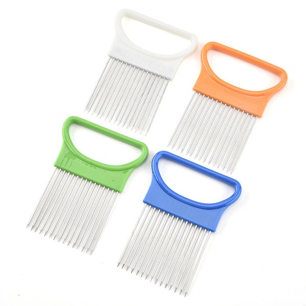

1pcs easy cut stainless steel onion fork vegetable slicer tomato cutter metal meat needle gadgets kitchen accessories