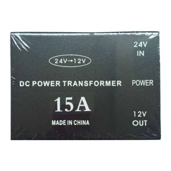 

black protection practical durable power supply 24v to 12v step down module transformer car metal converter inverter 15a