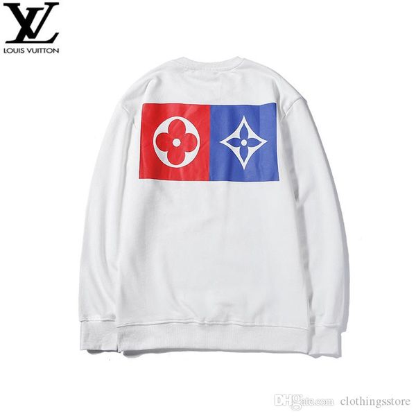 

vl french sweatshirt mens designer hoodie printed pullover luxury cotton round neck sweatshirt fashion trend sweatshirt selling, White;black
