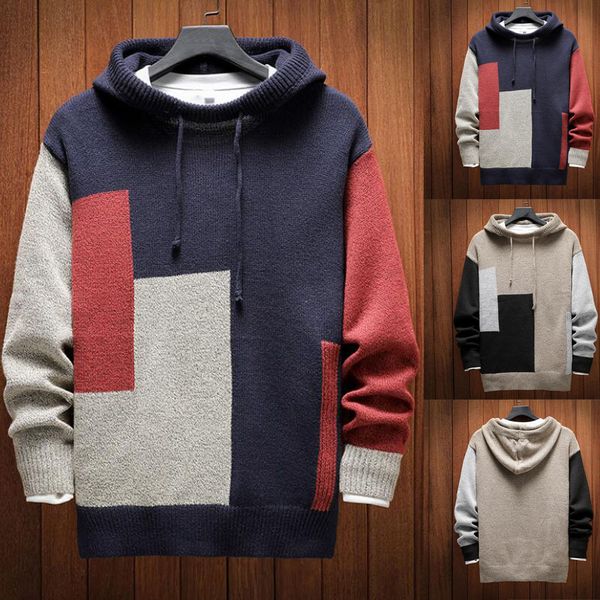 

men's autumn winter casual slim long sleeve knitting sweater blouse, White;black