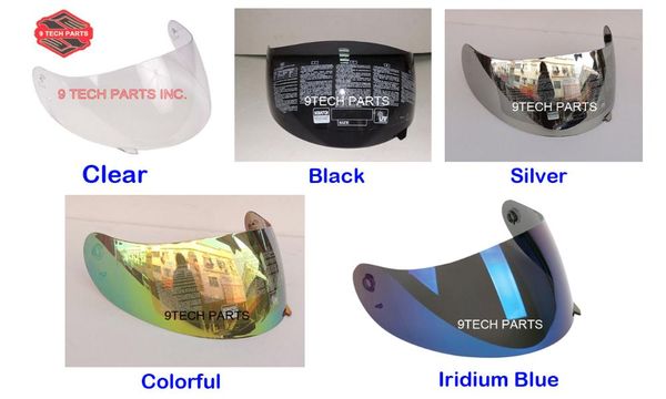

full face motorcycle helmet racing shield lens k4 k4-evo visor (not for -sv) colors black, clear, silver, rainbow, blue