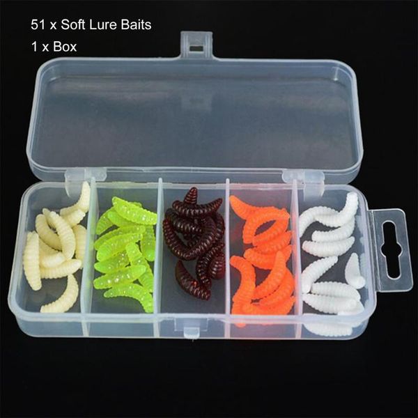 

150pcs and 50pcs 2cm maggot grub baits artificial soft lure baits smell worms fishing lures outdoor accessories fishing lures