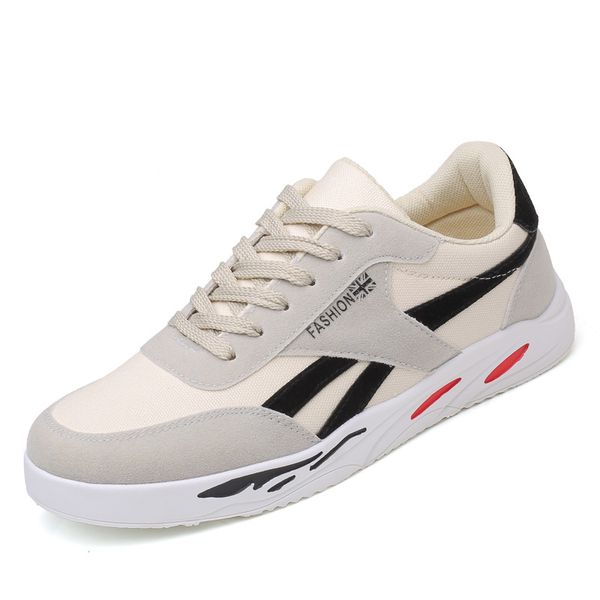 

spring men's shoes korean version of the trend of wild men's sports and leisure canvas shoes patchwork student sneaker men, Black