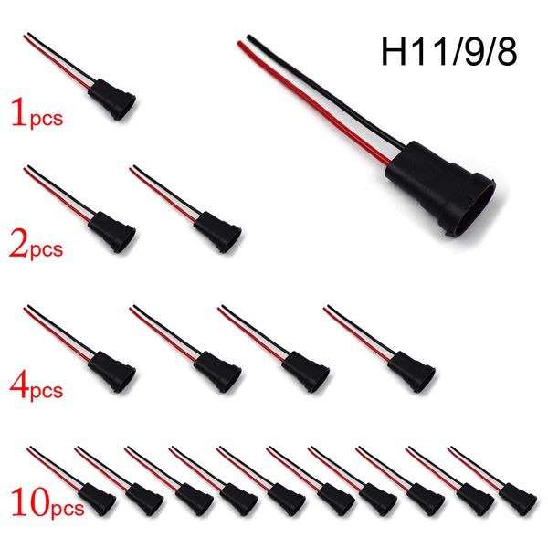 

dyoung car accessories 10pcs h11 h8 h9 plug male to female wire connector