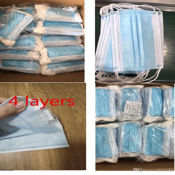 

100 pcs in stockdisposable face masks with elastic ear loop 3 ply breathable and comfortable kf94 blocking dust air pollution protection