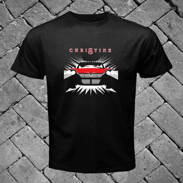 

christine classic movie horror car black t shirt, White;black