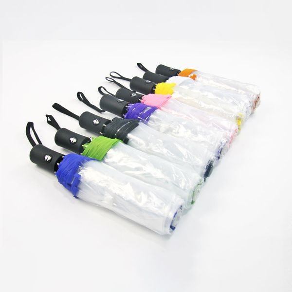 

transparent paraguas automatic umbrella rain women men sun rain auto paraguas compact folding windproof style clear umbrella cs