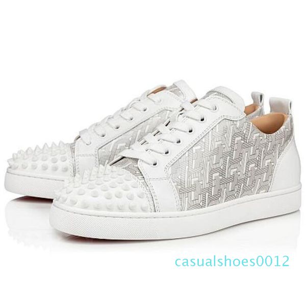 

fashion luxury red bottom men women casual spikes rivets rhinestone shoes dress party walking shoes sneakers chaussures de sport c12, Black