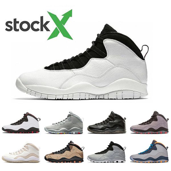 

designer mens basketball shoes 10 seattle cement 10s mens shoes cool grey i'm back chicage powder blue steel trainers sports sneaker 40, White;red