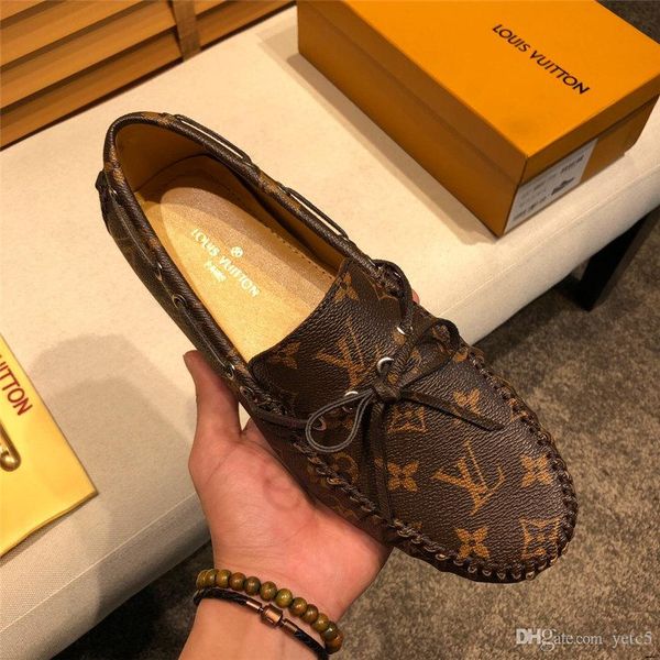 

19fw summer men loafers genuine leather casual shoes fashion slip on driving shoes breathable moccasins black suede loafers yecq7