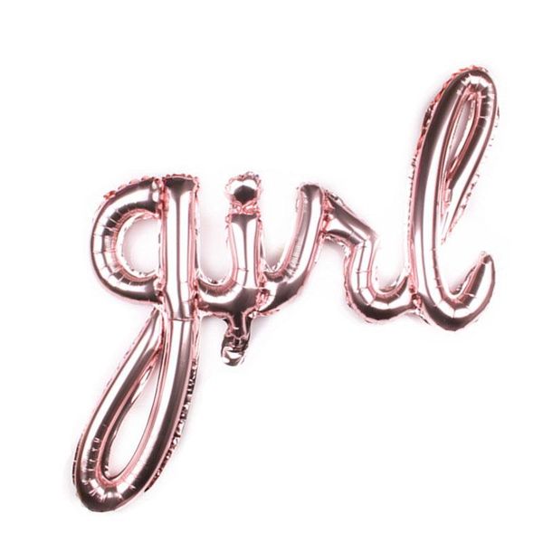

one boy girl script foil balloon baby shower 1st birtdhay party decorations gender reveal balloon banner decoration 100pcs