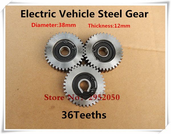 

3pieces/lot diameter:38mm 36teeths- thickness:12mm electric vehicle steel gear