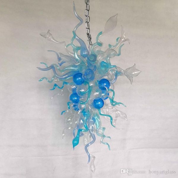 

clear and blue art glass chandelier artistic style energy saving murano glass lights fixture for l kitchen decorative