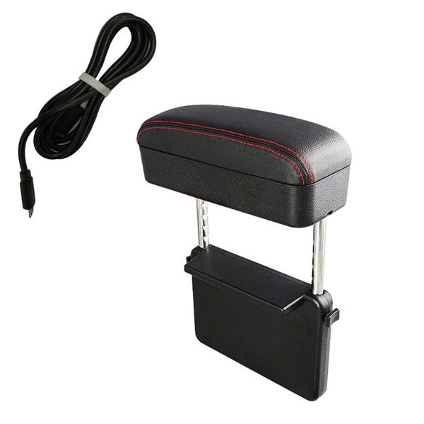 

upgrade car armrest box storage adjustable car elbow support case with usb line