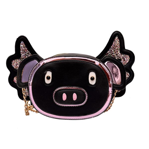 

девушки симпатичных messager сумка женщина мини животные свинья crossbody сумка для женского плеча сумки моды холст bolso mujer рук