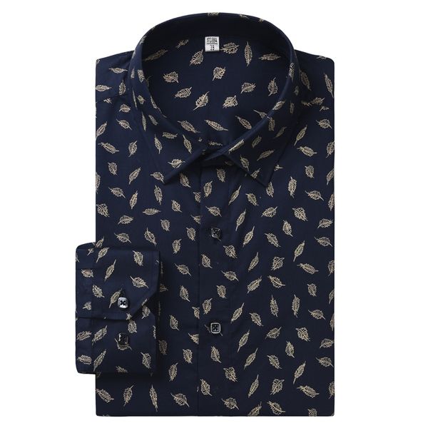 

men's fashion long sleeve leaf tree print shirts comfortable cotton standard-fit casual blouse shirt, White;black