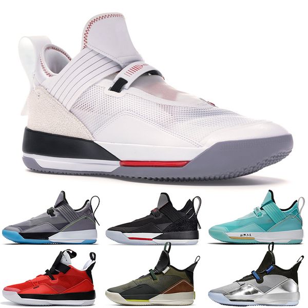 

new arrival jumpman 33 33s xxxiii mens basketball shoes se white gym red black cement grey guo ailun travis scott mens trainers sneakers, White;red