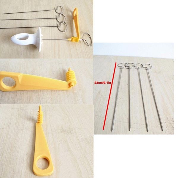 

1 set stainless steel tornado potato spiral cutter slicer spiral potato chips making fruit vegetable tools