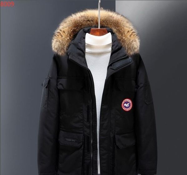 

2019 fashion winter down canada go0se men warm jacket brand designers classic bomber parka male canada clothes plus size sale, Black
