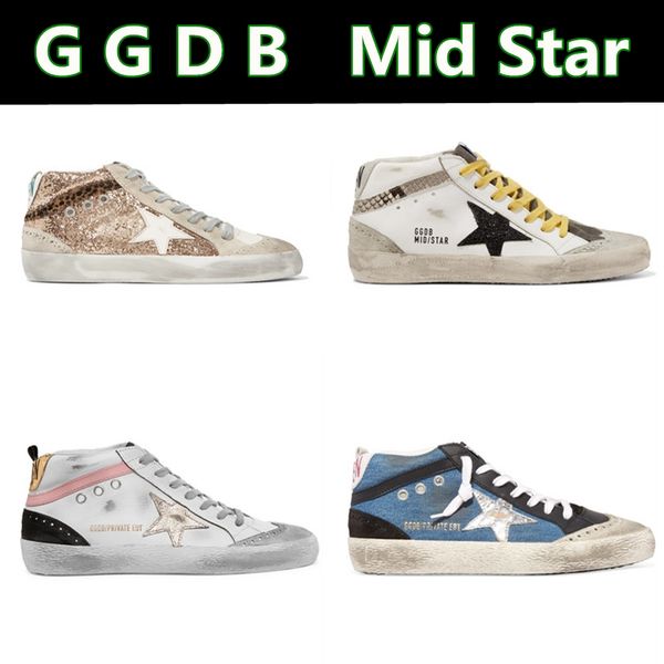 

Italy deluxe brand 13 ggdb mid tar golden uper tar goo e high leather neaker men and women ggdd gdb do old port dirty hoe boot, Black;brown
