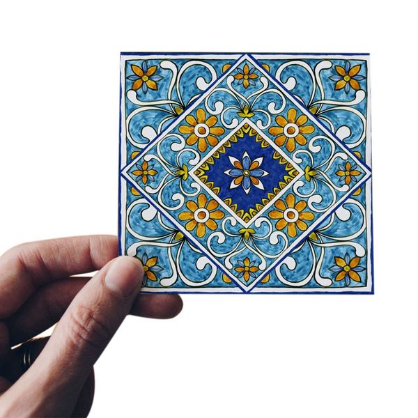 

20шт / лот 3d европа стиль плитка стикер стены кухня ванная туалет плитки талией line art mural покрытие диагональ стена переводные картинки