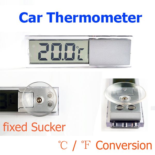 

tech mini portable lcd thermometer digital display car temperature meter display auto themometer household mirror