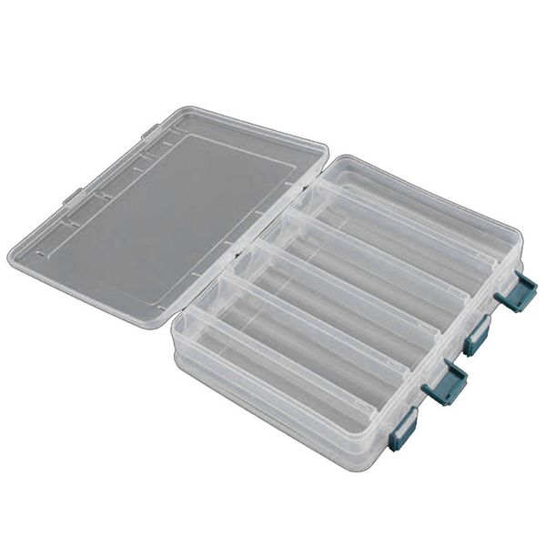 

portable double sided 12 grid fishing lures box bait hook storage box plastic fishing lure hook tackle storage case 30ot30