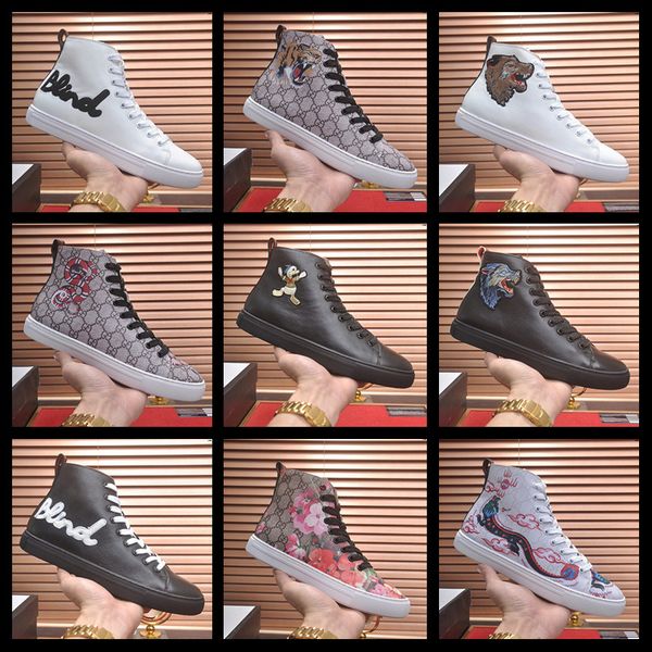 

20ss black red men lace up ankle boots flats shoes high leather casual shoes men's vulcanize senakers walking shoes