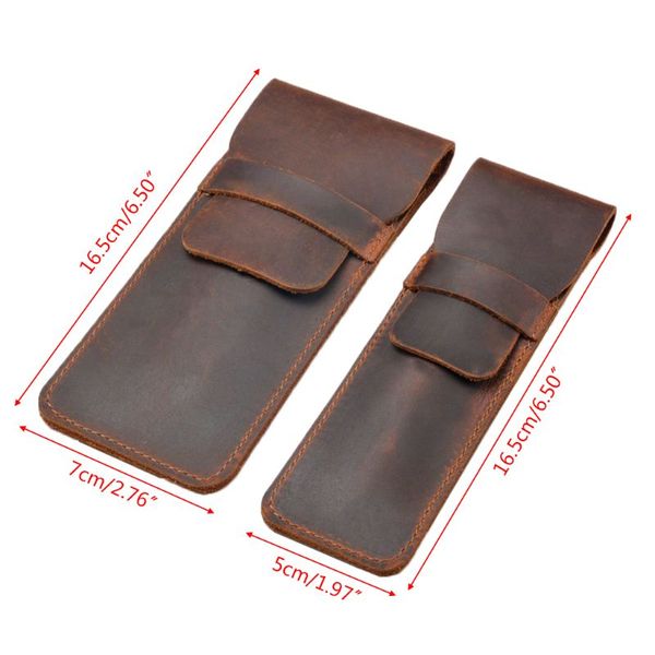 

new leather leather pen holder brown fountain pen pouch pencil holder handmade ballpoint protective sleeve cover for office