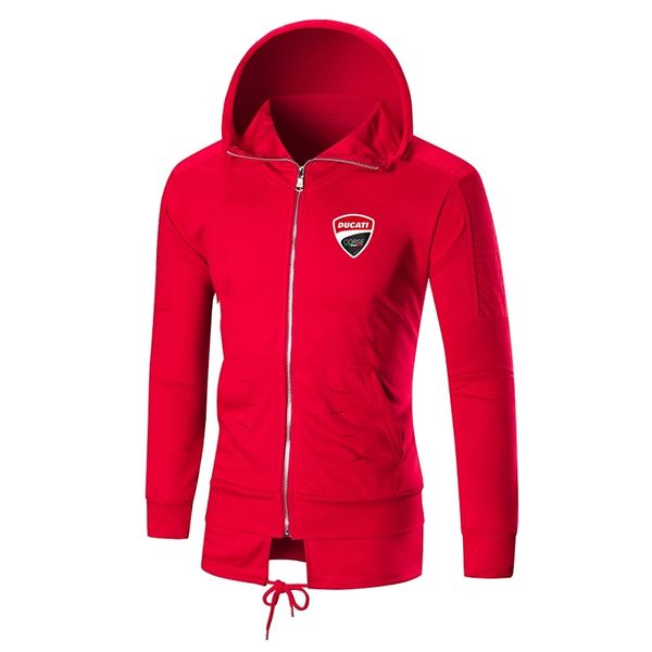 

brand fashion mens hoodies men solid color ducati hooded slim sweatshirt mens hip hop sportswear tracksuit fast delivery, Black