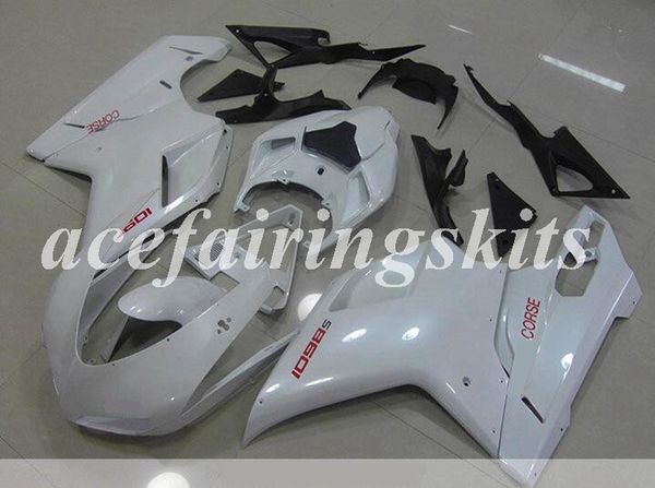 

4gifts new abs full fairings kits fit for ducati 848 1098 1198 1098s 1098r evo 2007 2008 2009 2010 2011 2012 white light