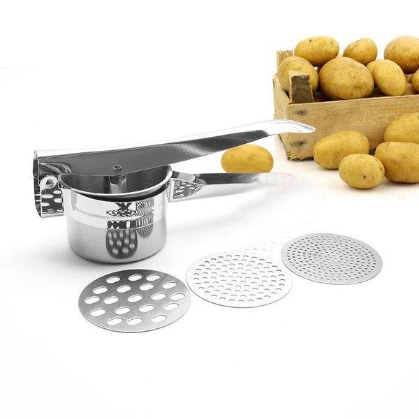 

eco friendly kitchen stainless steel potato slicer masher vegetable fruit press juicer crusher squeezer gripper household cook tools