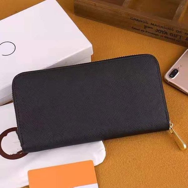 

2020 wholesale lady long wallet multicolor coin purse card holder box women classic zipper pocke, Red;black