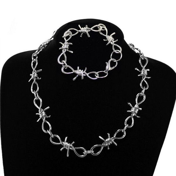 

alloy pants waist chain men and women clavicle choker cool hip hop necklace bracelet x4ya, Silver
