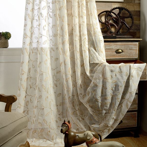 

curtains for living room bedroom dining room high-end leaf embroidered screens sheer curtains for princess simple european style