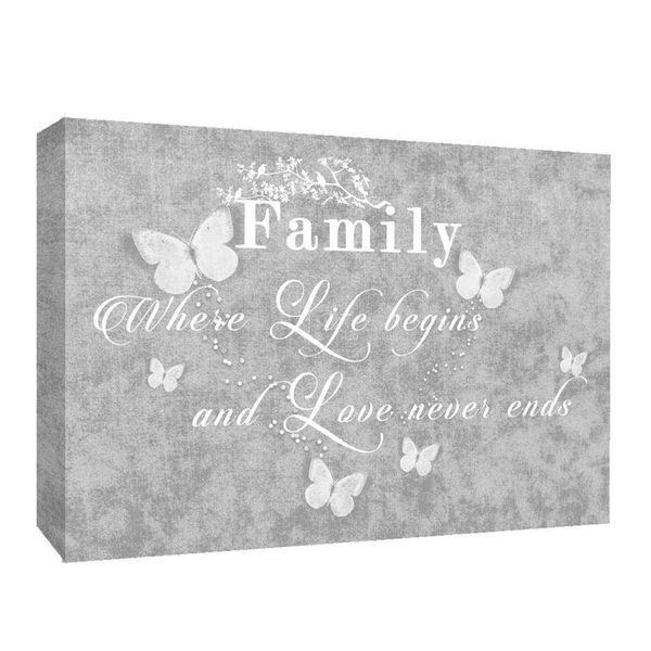 

family quote nordic canvas prints poster gray pictures wall art modular bedside background painting home decor unframed