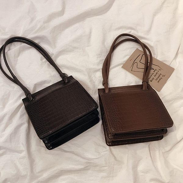 

women solid retro portable messenger bag female pu leather cover small square bag wild shoulder