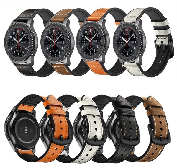 

22 huami amazfit ремешок для samsung gear s3 классического frontier гальки времени галактики часов 46мм группы ticwatch 1 huawei gt честь ма, Black;brown