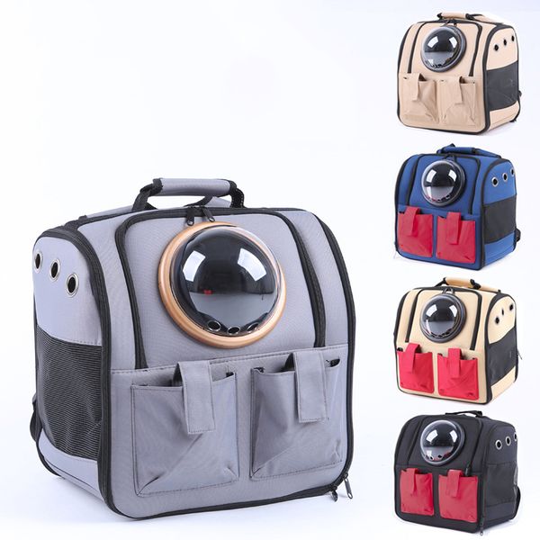 

portable pet carrier space capsule backpack cat dog bubble carrier travel bag outdoor backpack waterproof breathable new