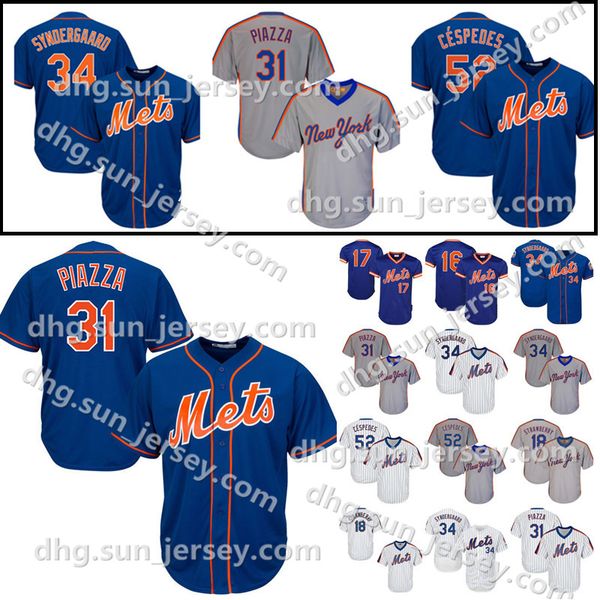 

Men New York jersey Mets 34 Noah Syndergaard 52 Cespedes Majestic 48 Jacob deGrom 18 Darryl Strawberry 16 Dwight Gooden Baseball jerseys