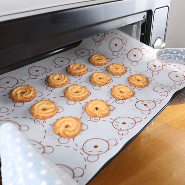 42 x 29,5 cm, zweiseitige Glasfaser-Silikon-Macaron-Backmatte, Antihaft-Silikon-Macaron-Backpad, Kocheinlagen, Teigknetmatte