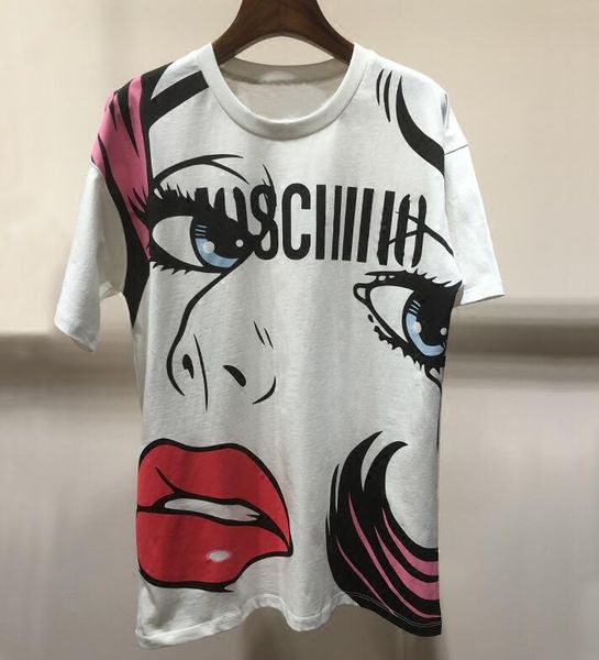 

летняя одежда футболка глаза губы простой печати животных мода футболка tee топ же