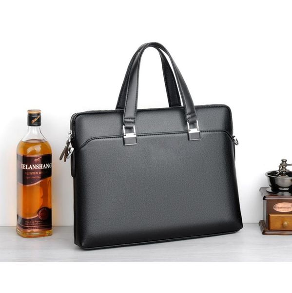 

15.6 inch men briefcases lawyer leather handbag vintage lapbriefcase male computer shoulder bags casual men office portable bag fashion