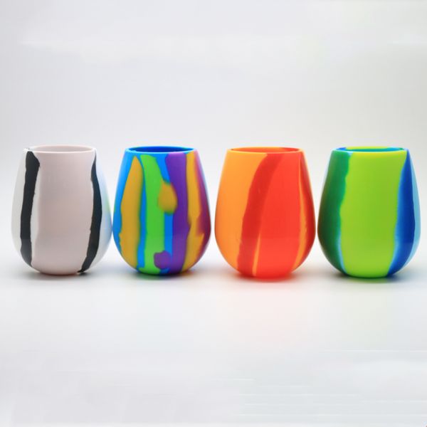 

camouflage silicone red wine glass cups 10oz beer glass collapsible stemless silicone wine cup coffee mug drinkware wholesale dbc vt1223