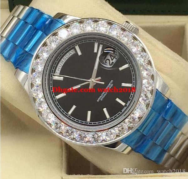 

Luxury Watch 3 Style 41mm Mens 18k White Gold Bigger DIAMOND Automatic Fashion Men's Watch Wristwatch