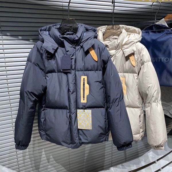 

2020 new fashion casual autumn and winter new brand designer men's fashion trend hooded down jacket, Black